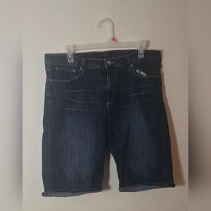 Banana Republic Women's Stretch Denim Bermuda Shorts Dark Wash 14